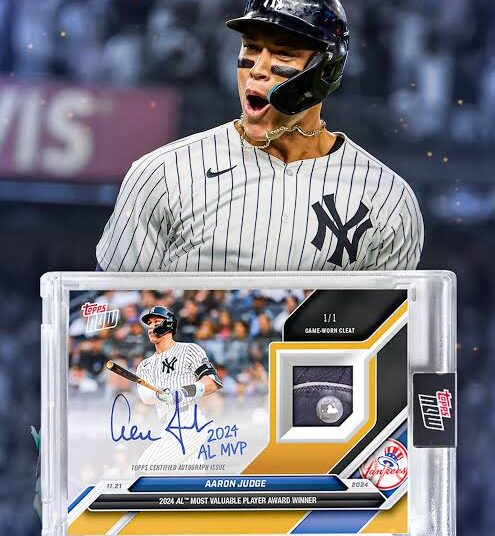 Aaron Judge is now officially a 2025 Topps Series One Cover Athlete. Congratulations, Aaron Judge ☝️