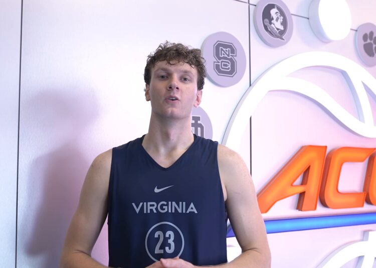 TJ Power of Virginia Cavaliers has been named the Atlantic Coast Conference men’s basketball team’s weekly winner…