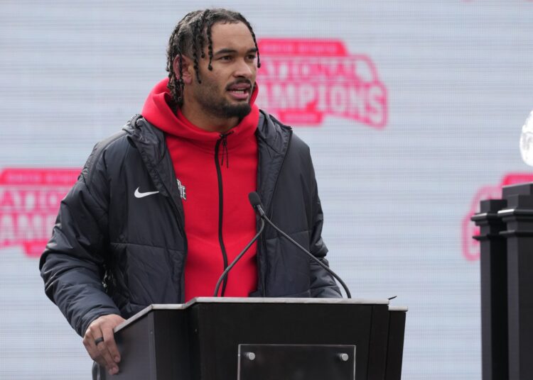 Sad News: Emeka Egbuka is leaving Ohio State today as the school’s career receptions record-holder and a national champion.